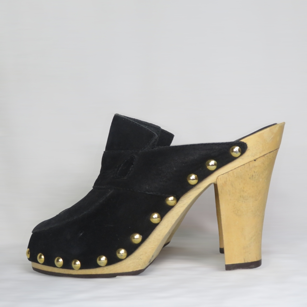 Steve Madden Booties Heels Mules Suede Studded Y2K 6